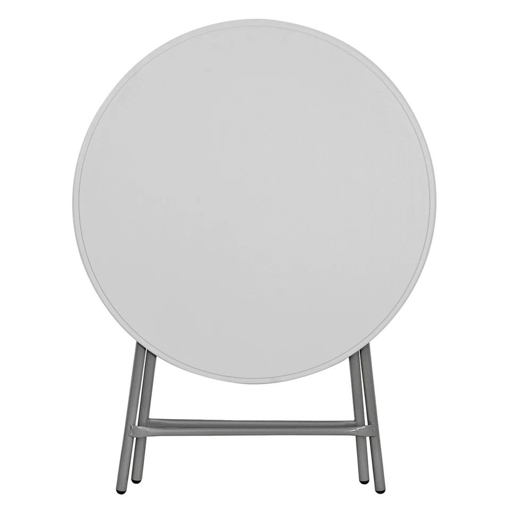 Round Plastic Folding Table Steel Cross Legs Heavy Duty Indoor Outdoor Table For Picnic Camping An 1