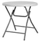 Round Plastic Folding Table Steel Cross Legs Heavy Duty Indoor Outdoor Table For Picnic Camping An 4