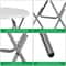 Round Plastic Folding Table Steel Cross Legs Heavy Duty Indoor Outdoor Table For Picnic Camping An 6