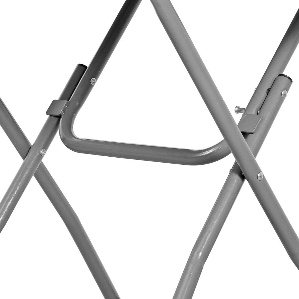 Round Plastic Folding Table Steel Cross Legs Heavy Duty Indoor Outdoor Table For Picnic Camping An 7