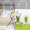 Round Plastic Folding Table Steel Cross Legs Heavy Duty Indoor Outdoor Table For Picnic Camping An 12
