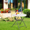 Round Plastic Folding Table Steel Cross Legs Heavy Duty Indoor Outdoor Table For Picnic Camping An 14