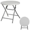 Round Plastic Folding Table Steel Cross Legs Heavy Duty Indoor Outdoor Table For Picnic Camping An 15
