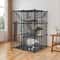 Spacious Cat Cage Enclosure DIY Playpen With Metal Wire Design Detachable Versatile Pet Crate For 9