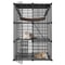 Spacious Cat Cage Enclosure DIY Playpen With Metal Wire Design Detachable Versatile Pet Crate For 5