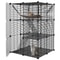 Spacious Cat Cage Enclosure DIY Playpen With Metal Wire Design Detachable Versatile Pet Crate For 0