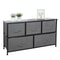 Sturdy Steel Frame Wide Dresser Storage Tower Foldable Cloth Storage Cubes Drawer Storage Solution 0
