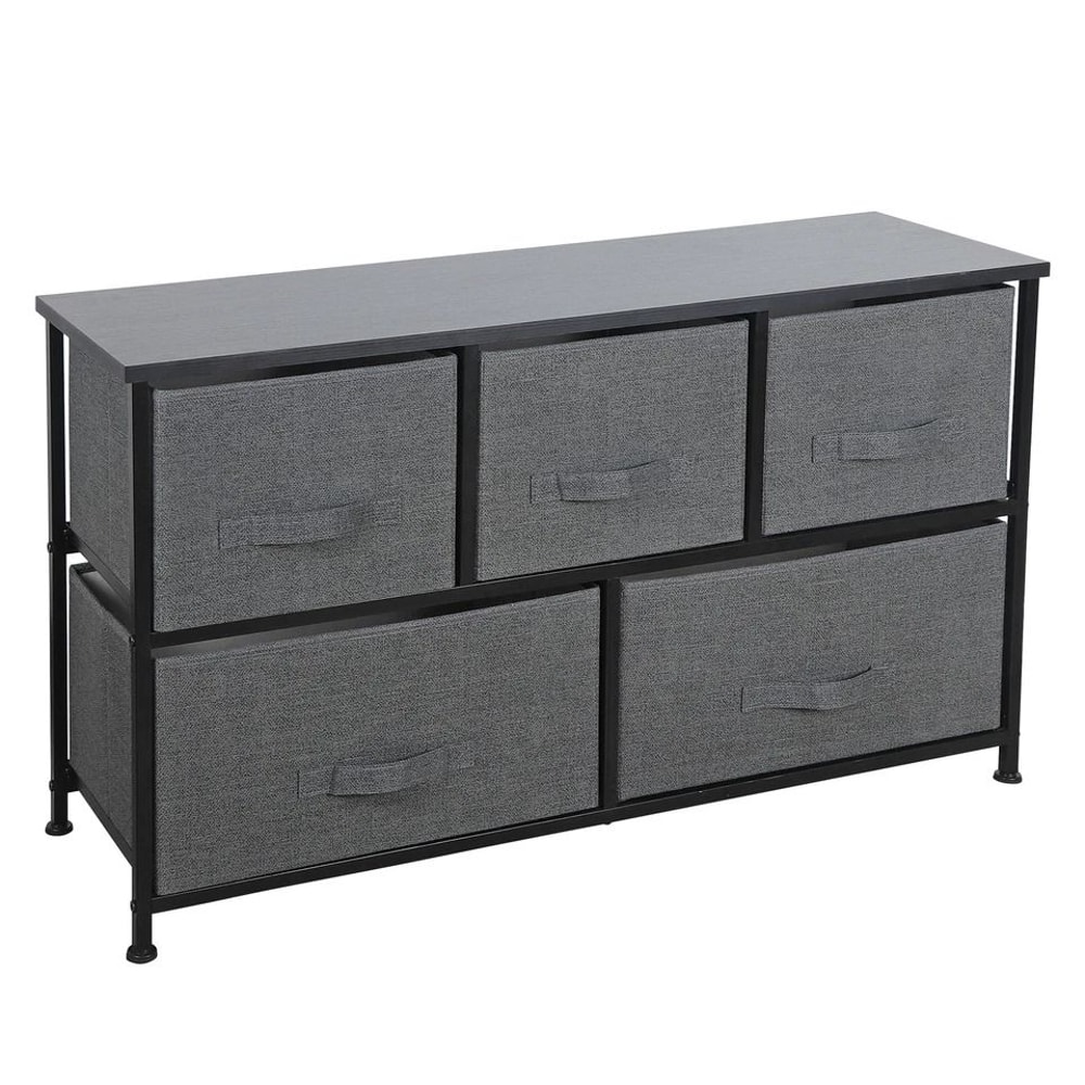 Sturdy Steel Frame Wide Dresser Storage Tower Foldable Cloth Storage Cubes Drawer Storage Solution 5