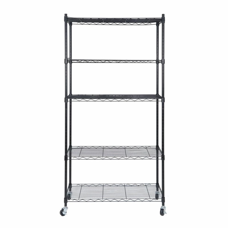 Heavy Duty Tier Shelf Rolling Storage Organizer Rack Adjustable Carts Unit Wheel With Casters 1