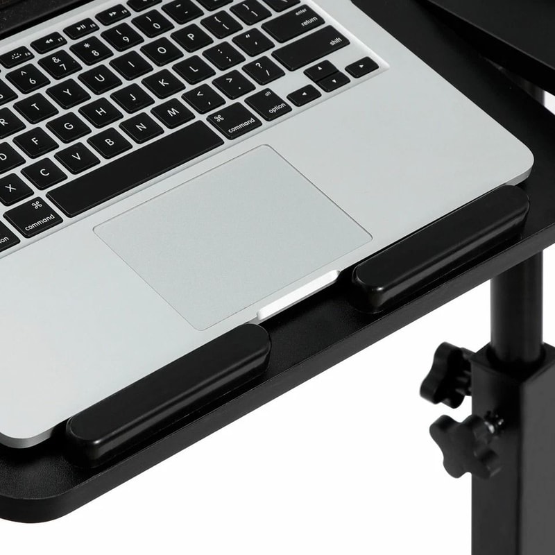 Adjustable Wood Mobile Laptop Table Corner Computer Desk Tray Workstation For Home Or Office Use 11