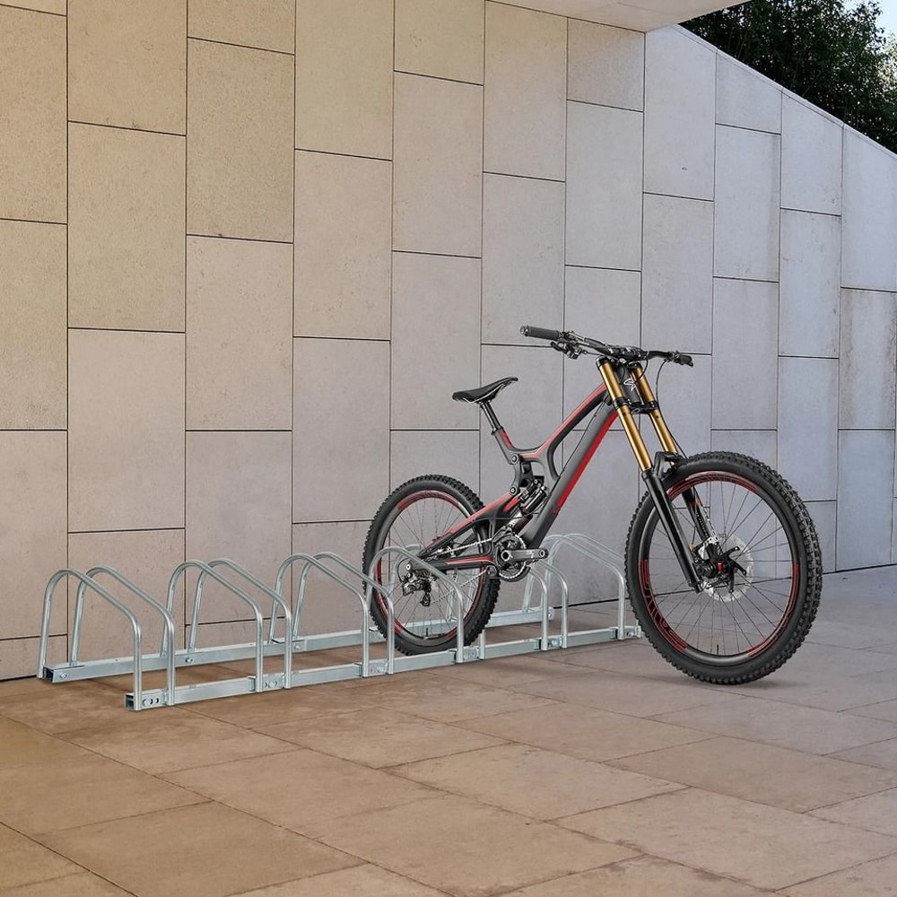 Bicycle Storage Rack Adjustable Bike Parking Stand Holds Bikes Floor Bike Stand For Garage Or Yard 2