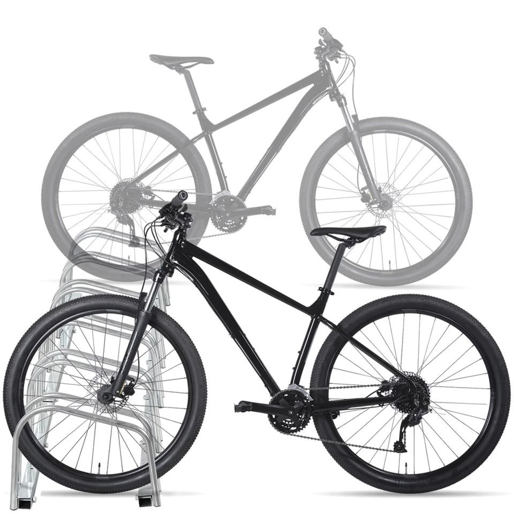 Bicycle Storage Rack Adjustable Bike Parking Stand Holds Bikes Floor Bike Stand For Garage Or Yard 1
