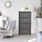 Fabric Chest Of Drawers Freestanding Storage Cabinet Metal Frame Gray Storage Solution For Home Org