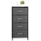 Fabric Chest Of Drawers Freestanding Storage Cabinet Metal Frame Gray Storage Solution For Home Org
