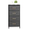 Fabric Chest Of Drawers Freestanding Storage Cabinet Metal Frame Gray Storage Solution For Home Org