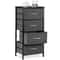 Fabric Chest Of Drawers Freestanding Storage Cabinet Metal Frame Gray Storage Solution For Home Org