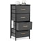 Fabric Chest Of Drawers Freestanding Storage Cabinet Metal Frame Gray Storage Solution For Home Org