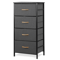 Fabric Chest Of Drawers Freestanding Storage Cabinet Metal Frame Gray Storage Solution For Home Org
