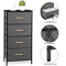 Fabric Chest Of Drawers Freestanding Storage Cabinet Metal Frame Gray Storage Solution For Home Org