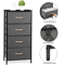 Fabric Chest Of Drawers Freestanding Storage Cabinet Metal Frame Gray Storage Solution For Home Org