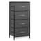 Fabric Chest Of Drawers Freestanding Storage Cabinet Metal Frame Gray Storage Solution For Home Org