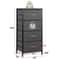Fabric Chest Of Drawers Freestanding Storage Cabinet Metal Frame Gray Storage Solution For Home Org