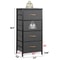 Fabric Chest Of Drawers Freestanding Storage Cabinet Metal Frame Gray Storage Solution For Home Org