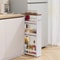 Slim Storage Rolling CartTier Utility Cart Narrow Space Cart With Handle Slide Out Storage For Kitc 5