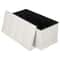 White Storage Bench Folding Storage Ottoman With Leather Cover Seat Practical Storage For Bedroom L 9