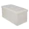 White Storage Bench Folding Storage Ottoman With Leather Cover Seat Practical Storage For Bedroom L 10
