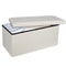 White Storage Bench Folding Storage Ottoman With Leather Cover Seat Practical Storage For Bedroom L 4