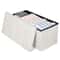 White Storage Bench Folding Storage Ottoman With Leather Cover Seat Practical Storage For Bedroom L 8