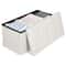 White Storage Bench Folding Storage Ottoman With Leather Cover Seat Practical Storage For Bedroom L 12