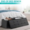 Black Folding Ottoman Bench Sturdy Foot Stool Cozy Storage Chest Collapsible Footrest For Home 5