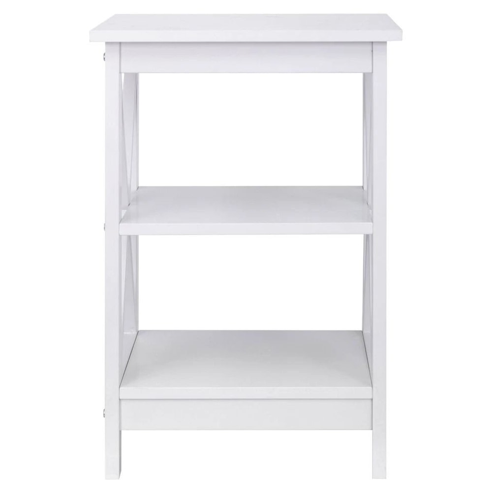 White End Table With Storage Shelf Sofa Side Table For Living Room Bedroom Compact Versatile And Ea 4