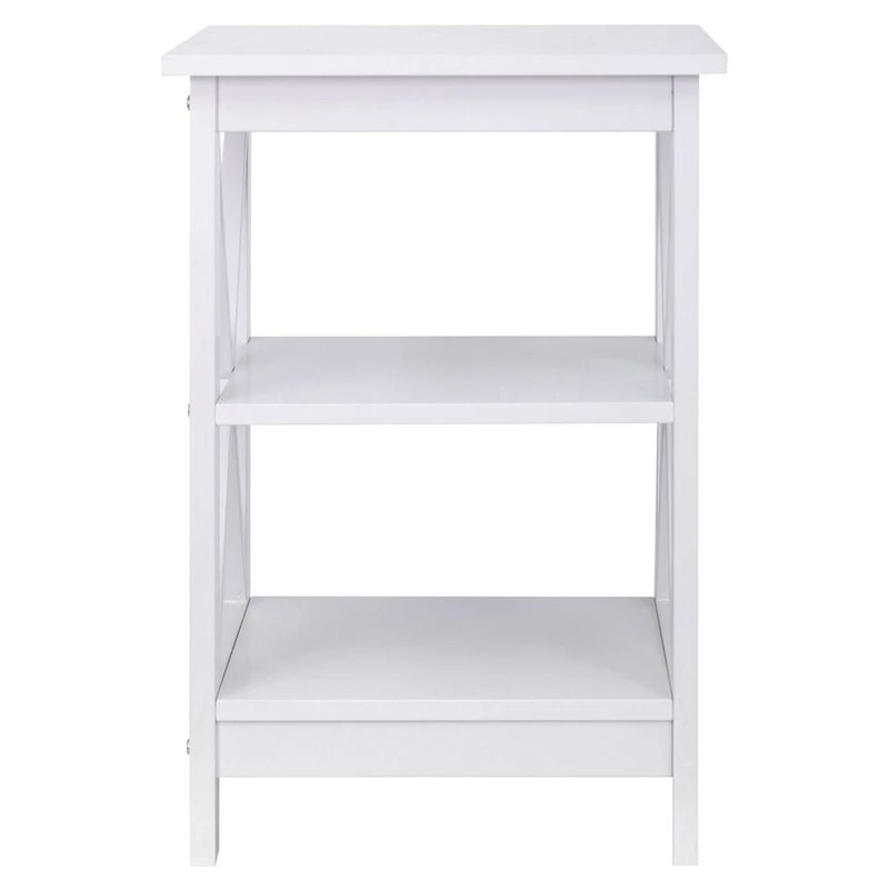 White End Table With Storage Shelf Sofa Side Table For Living Room Bedroom Compact Versatile And Ea 4