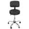 Adjustable Height Black Hydraulic Rolling Swivel Salon Stool Chair With Back Rest Comfortable For M 5