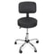 Adjustable Height Black Hydraulic Rolling Swivel Salon Stool Chair With Back Rest Comfortable For M 5