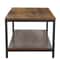Vintage Rustic Wood Coffee Table With Strong Frame Living Room Coffee Table With Mesh Shelf Dining 5