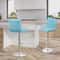 Adjustable Blue PU Leather Bar Stools With Back Swivel Seat Counter Height For Kitchen Dining And O 7