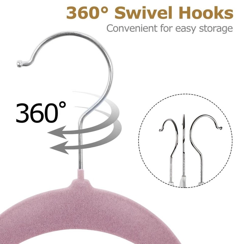 Pink Velvet Clothes Hangers NonSlip Velvet Suit Hangers Swivel Hook Perfect For Shirts Pants And Dr 1