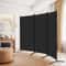 Folding Partition Room Dividers Black Panel Screen Divider Adjustable Privacy Wall For Office Studi 7