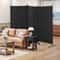 Folding Partition Room Dividers Black Panel Screen Divider Adjustable Privacy Wall For Office Studi 9