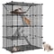 Large Wire Cat Cage Kennels Tier Cat Cage Indoor Enclosures DIY Playpen Crate Cat Enclosure For Cat 6