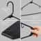 Premium Black Plastic Hangers Heavy Duty Suit Camisole Hangers Ideal For Shirts Sweaters Tanks 6