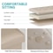 Beige Folding Storage Ottoman Leather Storage Bench For Bedroom Durable Seat Storage Solution 7