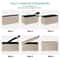 Beige Folding Storage Ottoman Leather Storage Bench For Bedroom Durable Seat Storage Solution 8