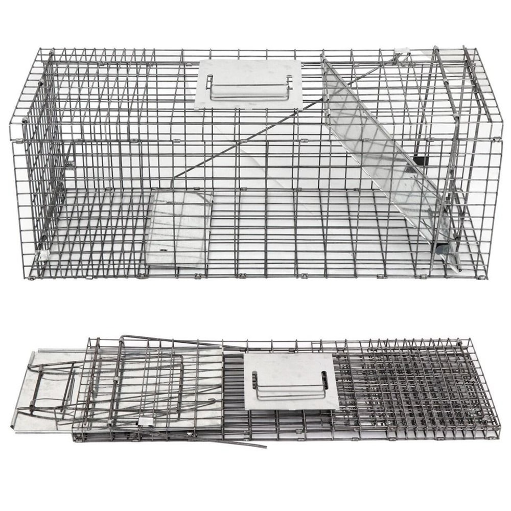 Humane Large Animal Trap Spring Loaded Easy To Bait Release Strong Frame Safe And Durable For Home 4