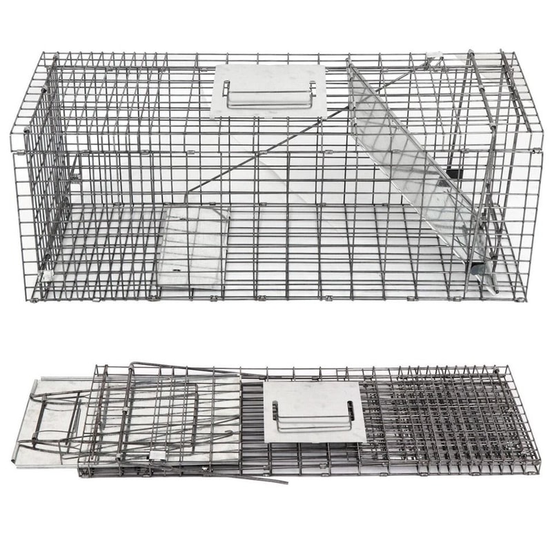 Humane Large Animal Trap Spring Loaded Easy To Bait Release Strong Frame Safe And Durable For Home 4