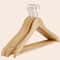 Wooden Clothes Hangers Premium NonSlip Flocked Hangers For Suit Shirt Pants Dresses 8